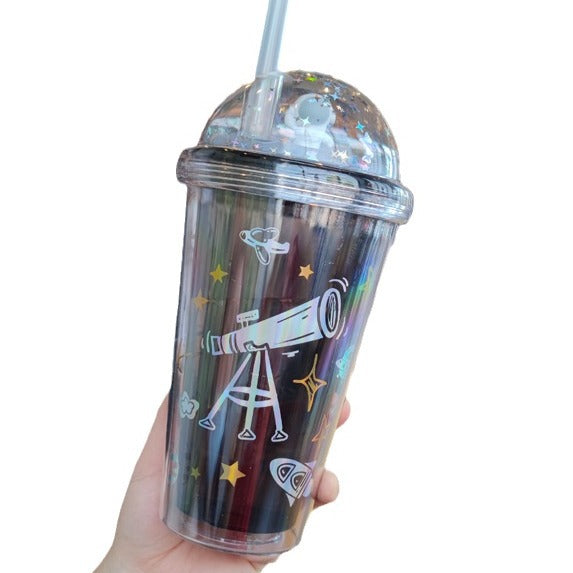 Ladies personalized drinking cups with child-friendly astronaut design Bowlift