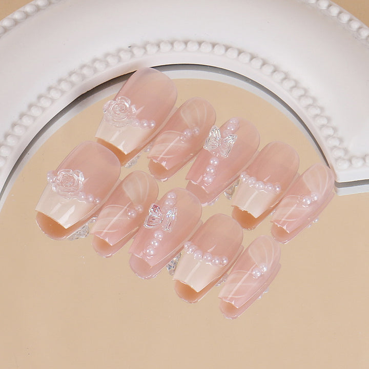 Ombre Press-On Nails with Glossy Finish Bowlift