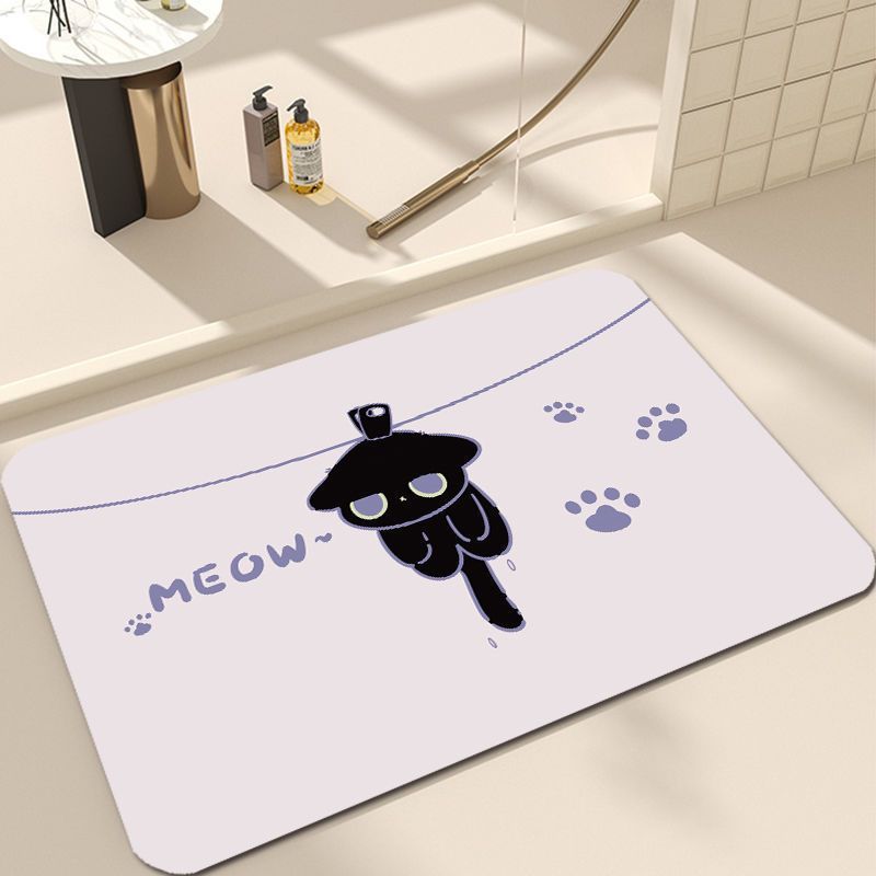 Cute Cat Design Bath Mat Bowlift