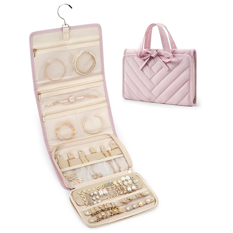 Jewelry Organizer Bag with Multiple Compartments Bowlift