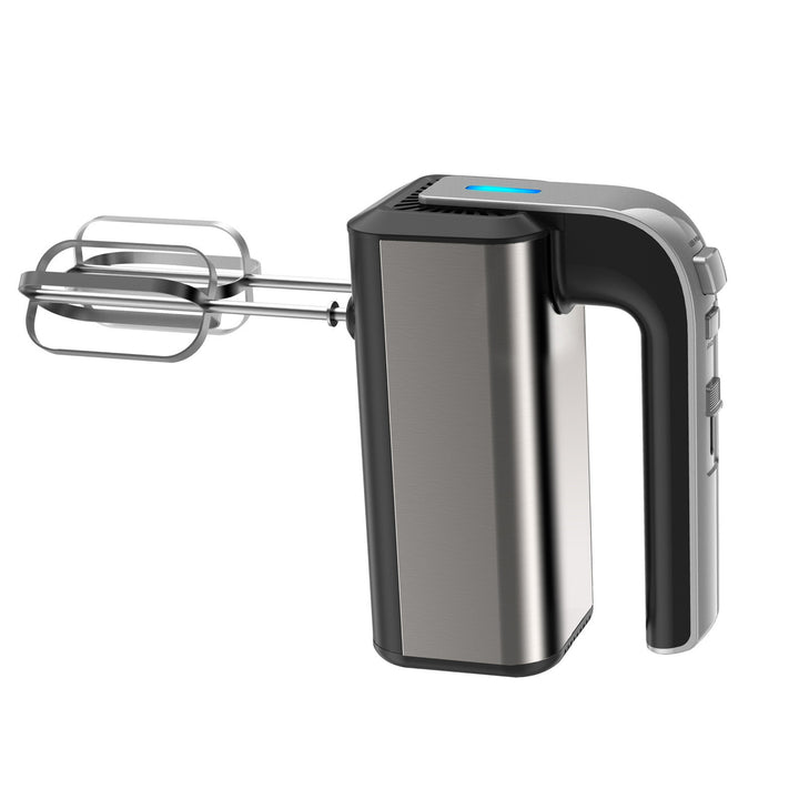 High-Power Electric Hand Mixer with Stainless Steel Attachments Bowlift