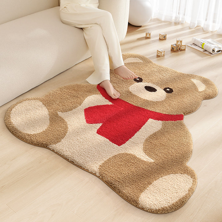 Tiger-Head Shaped Area Rug Bowlift