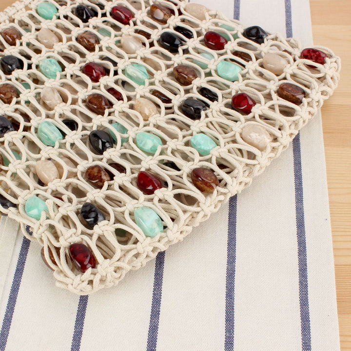 Handbag with Colorful Decorative Element Bowlift