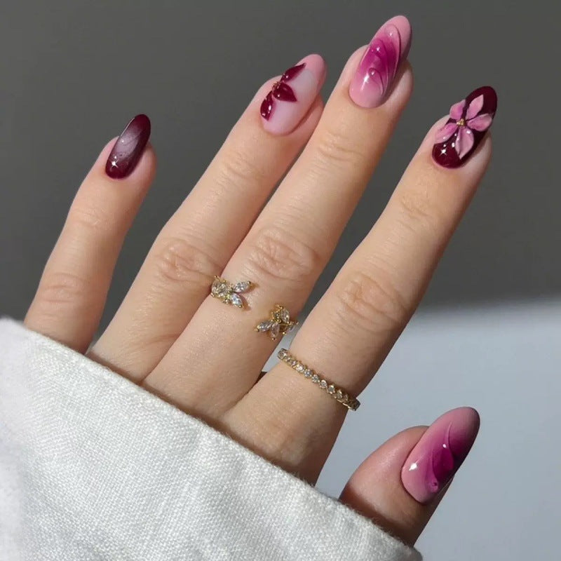 Artificial Nail Set with Decorative Nail Design Bowlift