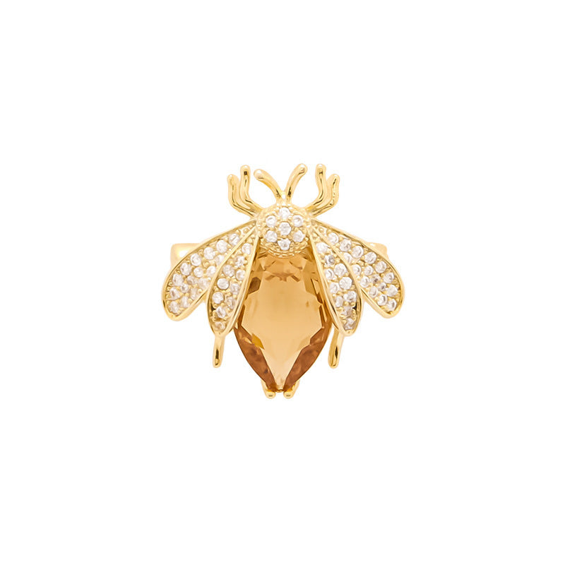 Exclusive bee brooch with crystals Bowlift