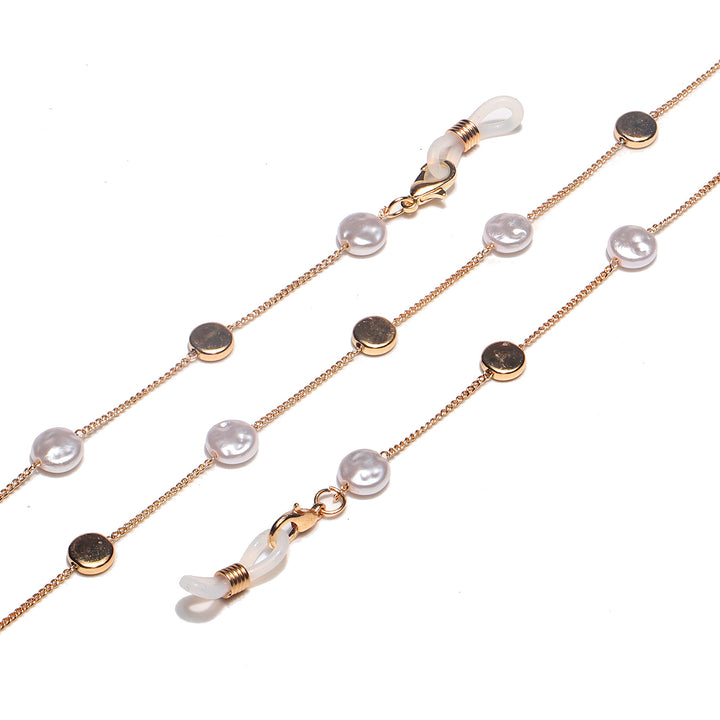 Pearl and Metal Eyewear Holder Chain Bowlift