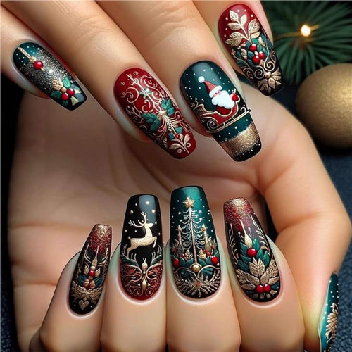 Festive Holiday Nail Art Set Bowlift