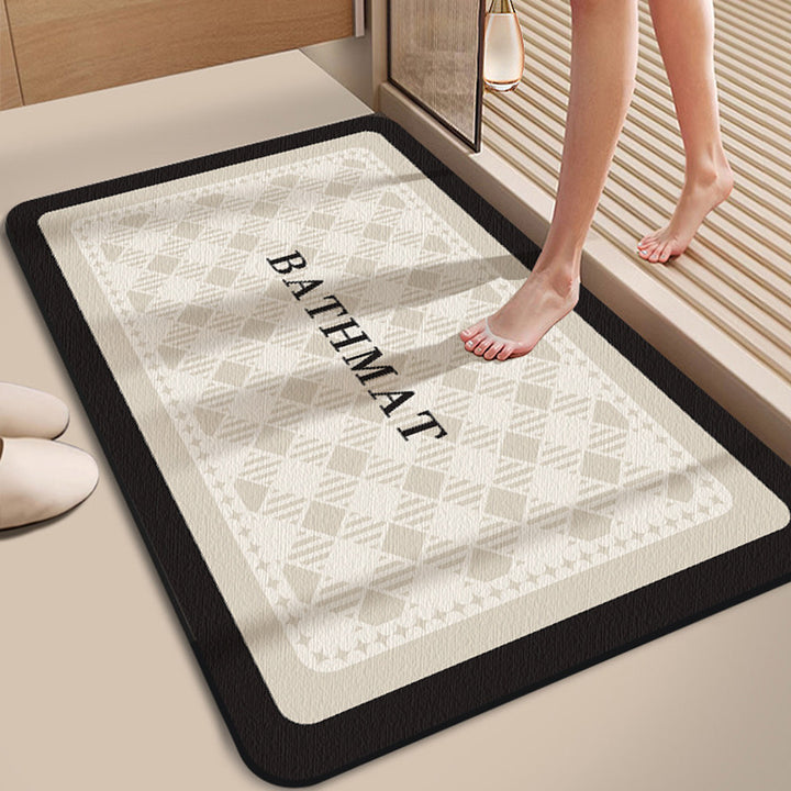 Geometric Pattern Non-Slip Bath Mat