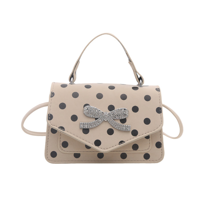 WoElegant Polka Dot Handheld Satchel Bag Bowlift