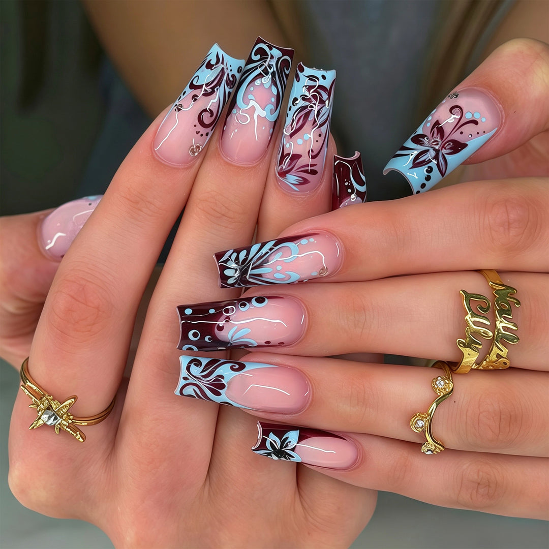 Artistic Long Nail Wraps Bowlift