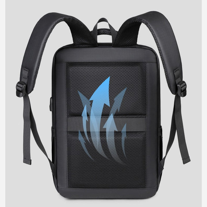 More modern laptop backpack with integrated security system and thoughtful interior Bowlift