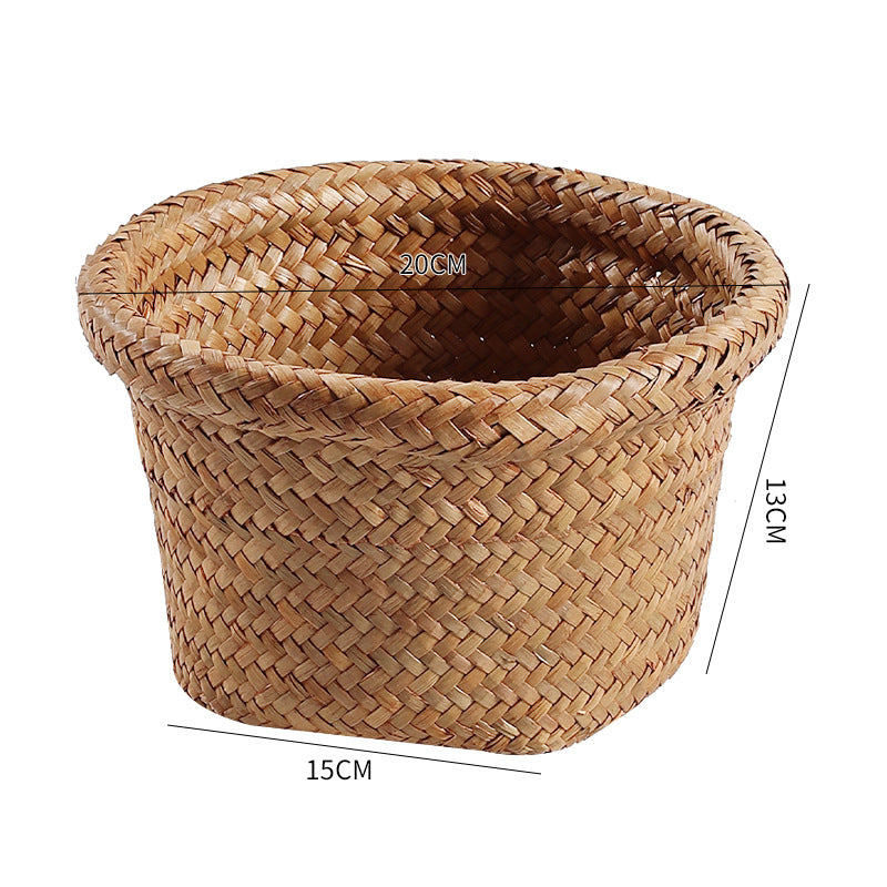 Handcrafted Natural Seagrass Storage Pot Bowlift