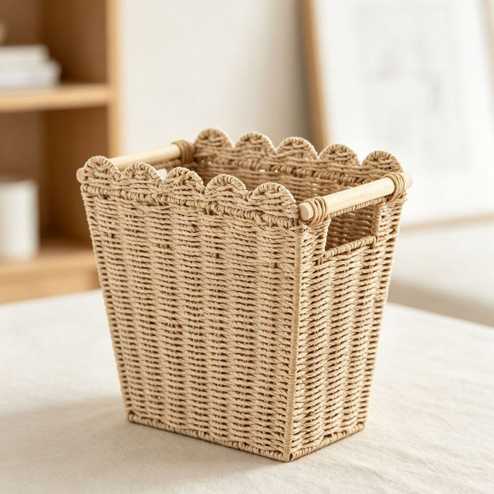Decorative storage basket with wave edge Bowlift
