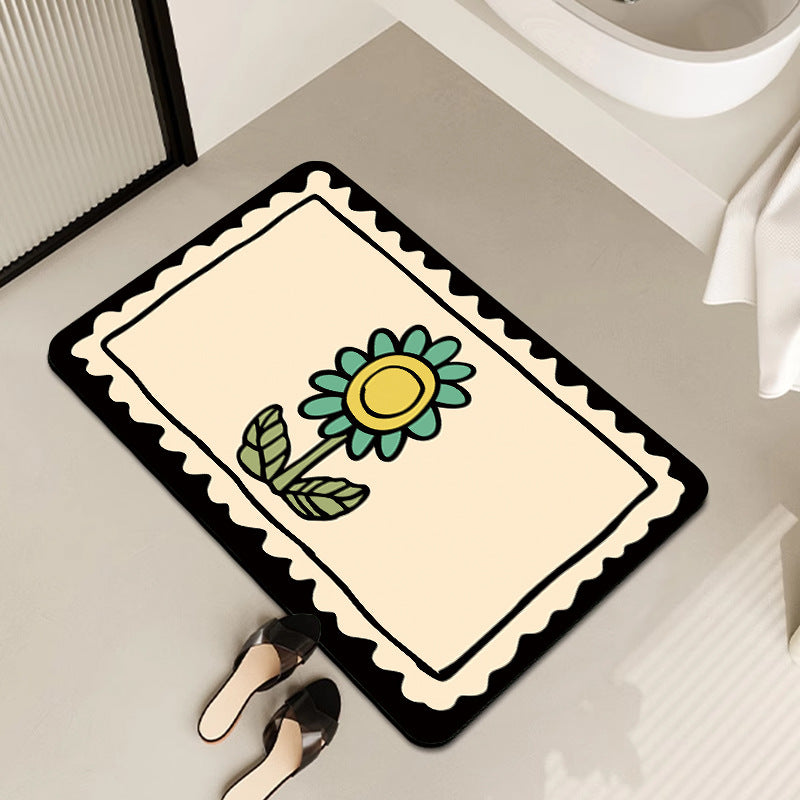 Playful Cartoon Dog-Themed Bath Mat Bowlift