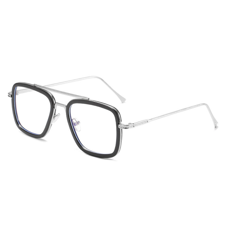 Women's fashionable square sunglasses with luxurious metal frame Bowlift