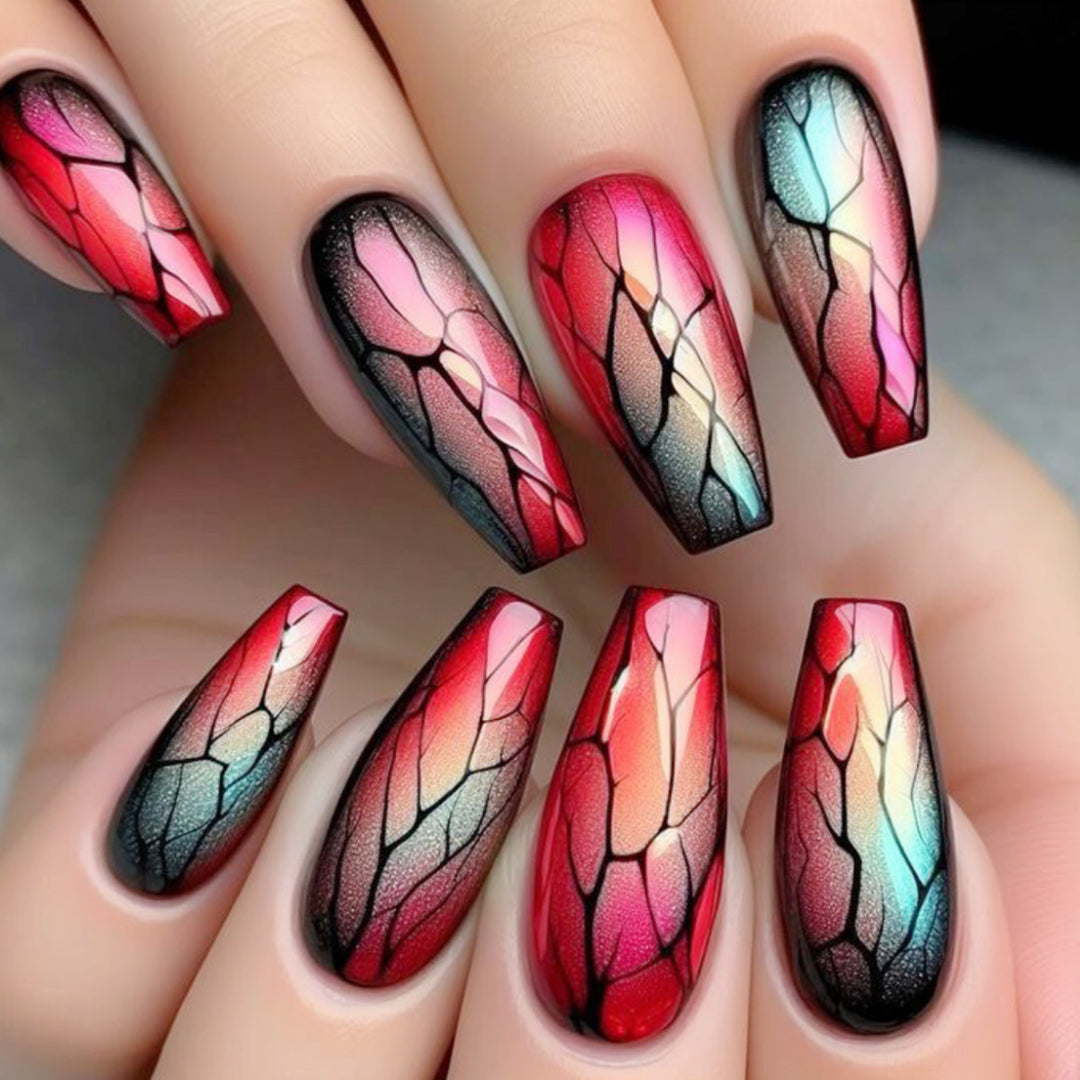 Artistic Crackle Nail Art Extensions Bowlift