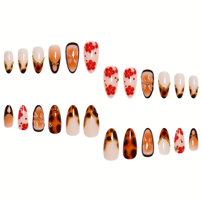 Artistic Gel Floral Nail Enhancements Bowlift