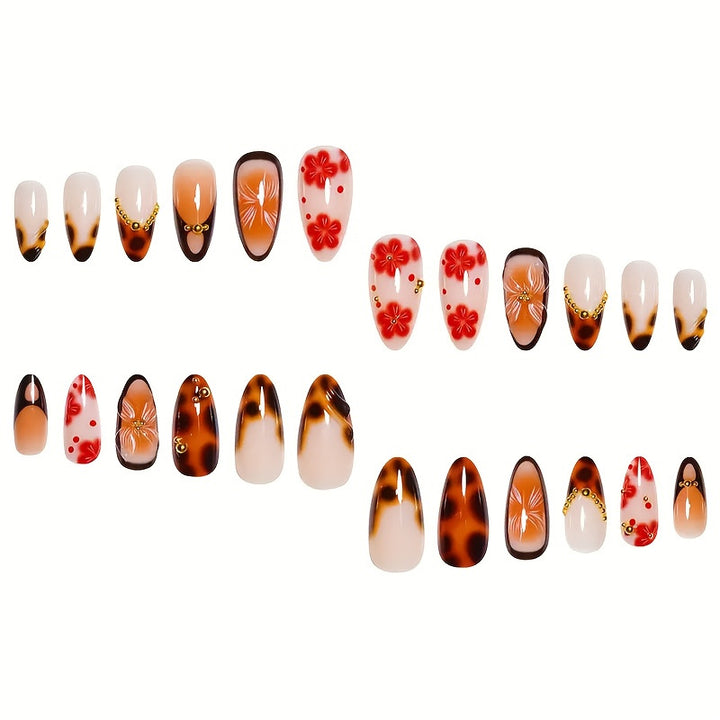 Artistic Gel Floral Nail Enhancements Bowlift