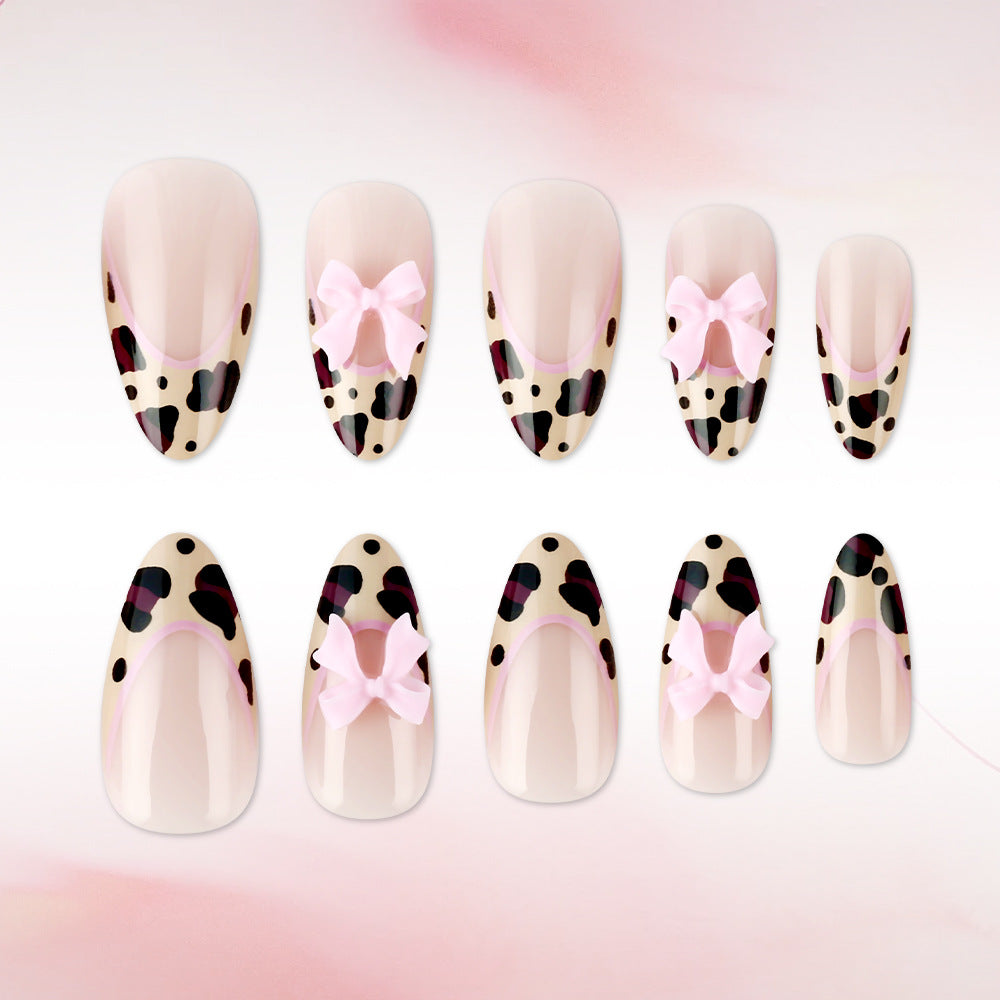 Decorative Gel Press-On Nails with Bow Accents Bowlift