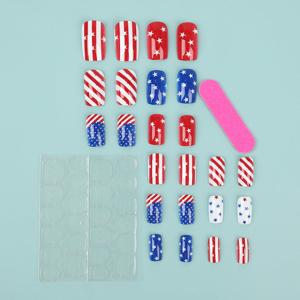 Artificial nails with national design Bowlift