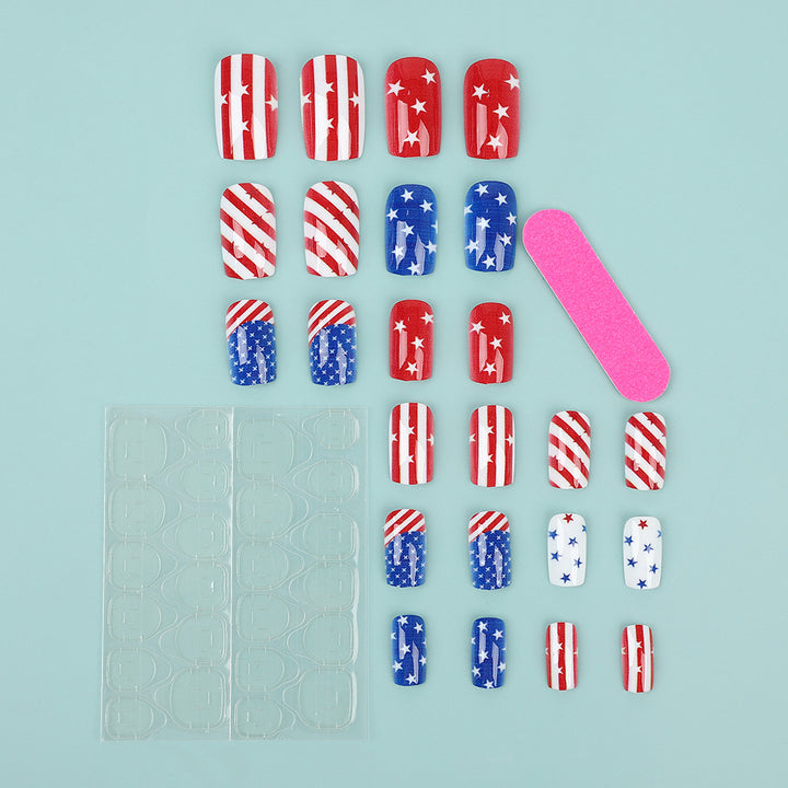 Artificial nails with national design Bowlift