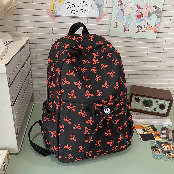 Cute Bow Patterned Backpack