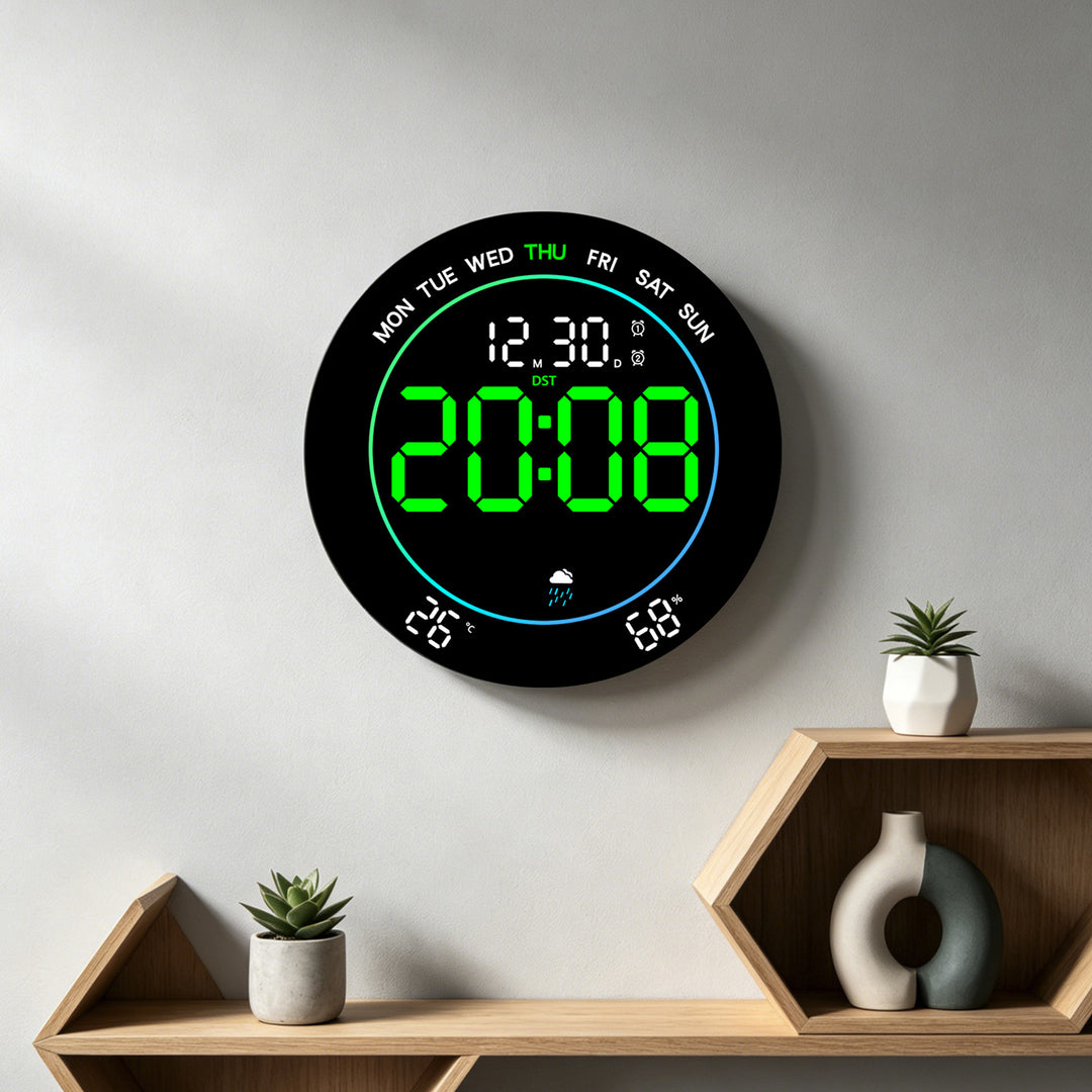 Digital Weather Alarm Clock Bowlift