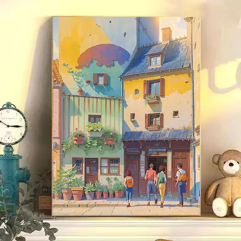 Colorful Urban Landscape Wall Art Bowlift