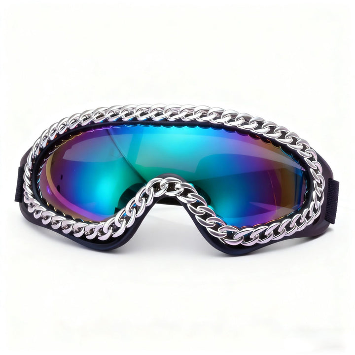 Women's fashionable sports sunglasses with golden chain decoration Bowlift