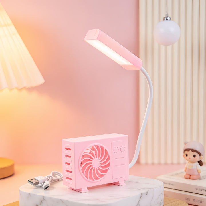 Women's USB table fan with LED lighting Bowlift
