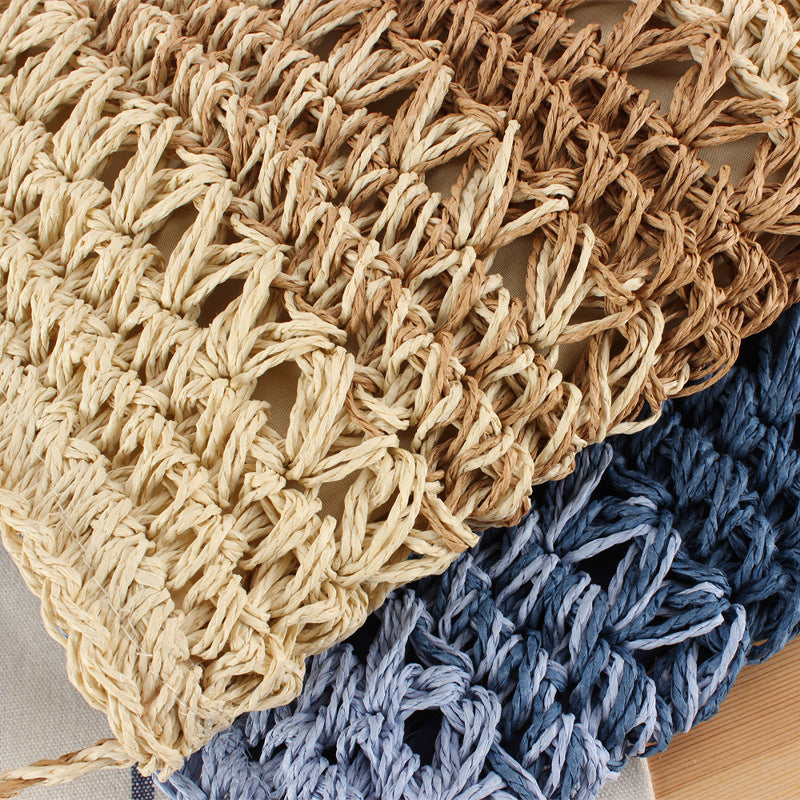 Handbag Made of Braided Natural Material with Unique Structure Design Bowlift