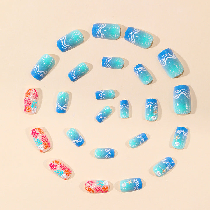 Oceanic Coral Nail Art Design Bowlift