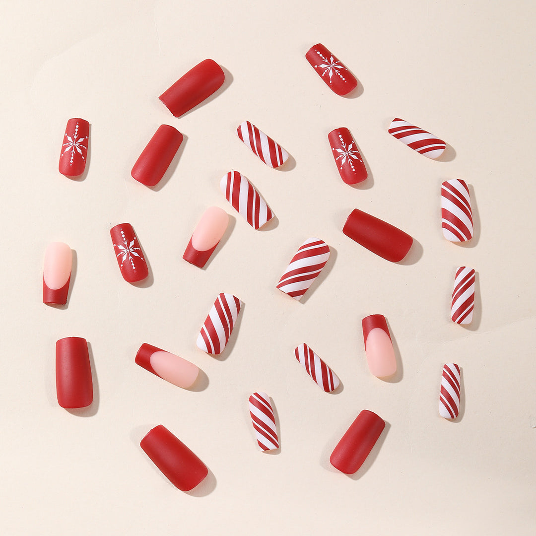 Festive Winter-Themed Nail Art Extensions Bowlift