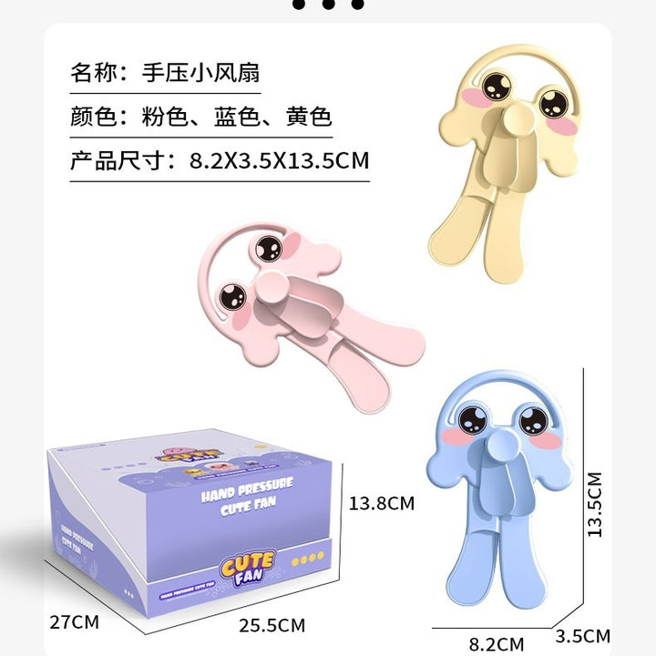 Unisex Handheld Printing Fan Bowlift