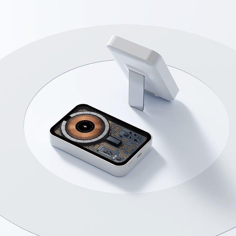 Portable power bank with innovative wireless charging function and integrated stand Bowlift