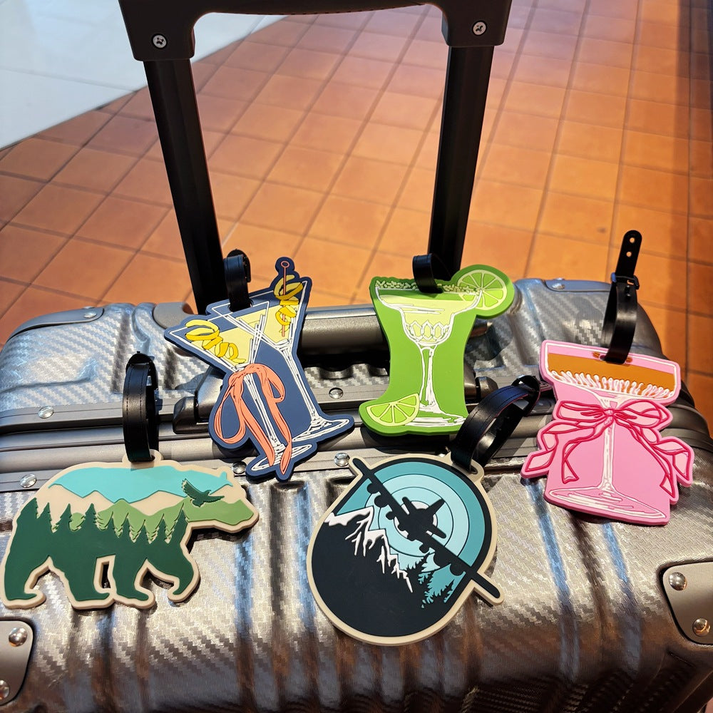Mountain Adventure-Themed Luggage Tag Bowlift