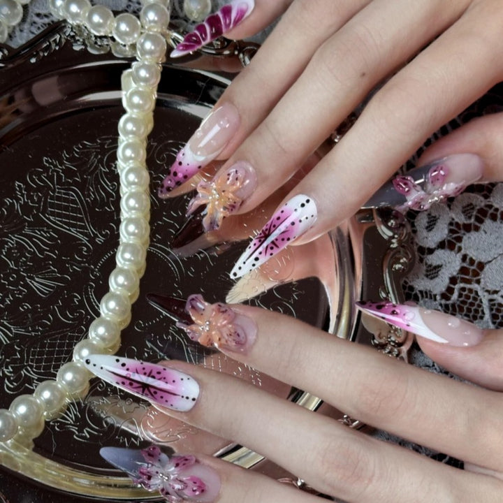 Animal-Inspired Press-On Nail Art Set Bowlift