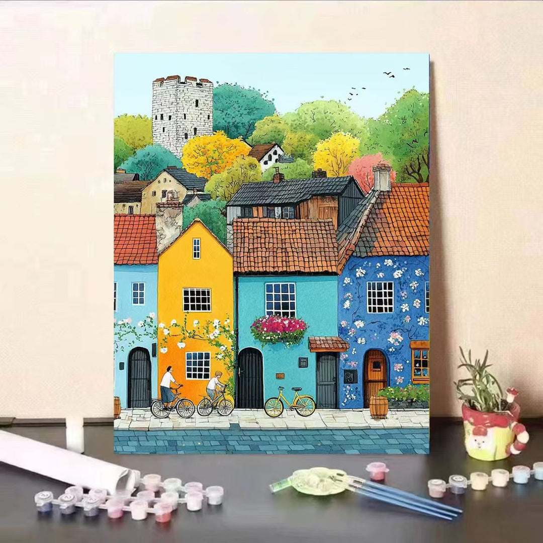 Scenic Village Paint by Numbers Art Kit Bowlift