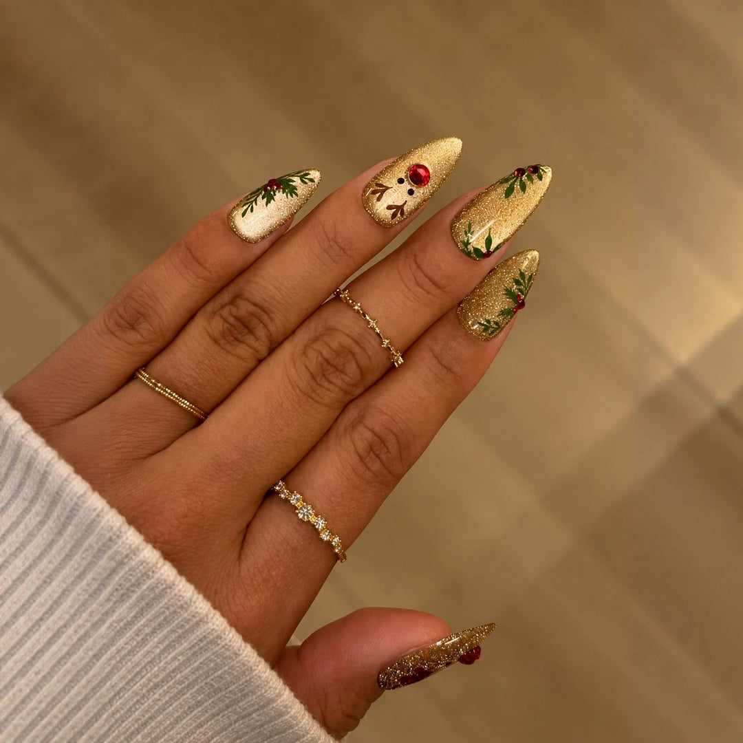 Decorative Holiday Nail Art Extensions Bowlift