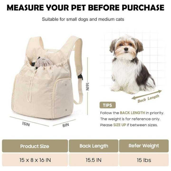 Wearable Pet Backpack Bag Bowlift