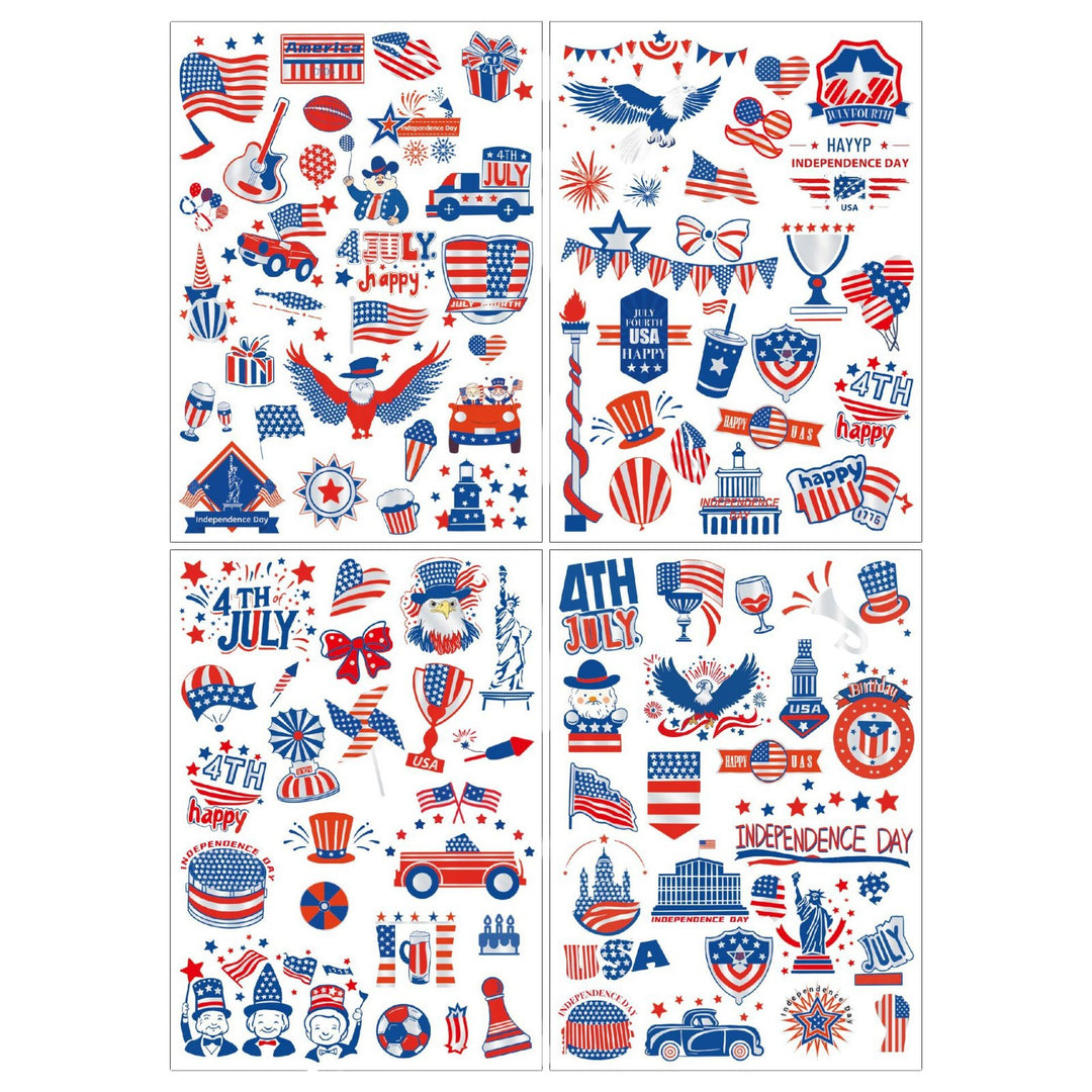 Unisex patriotic sticker set for party decoration and crafts with American motifs Bowlift