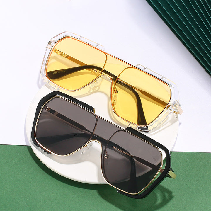 Statement Oversized Angular Sunglasses Bowlift