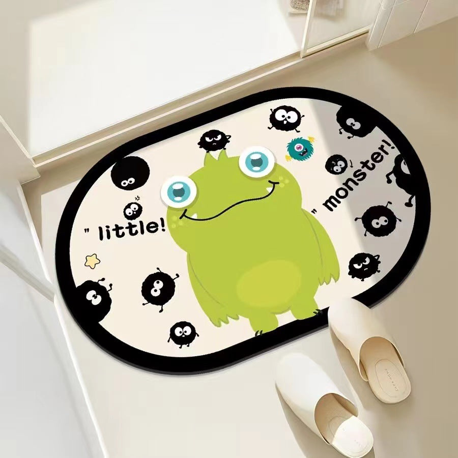 Playful Monster-Themed Bath Mat Bowlift