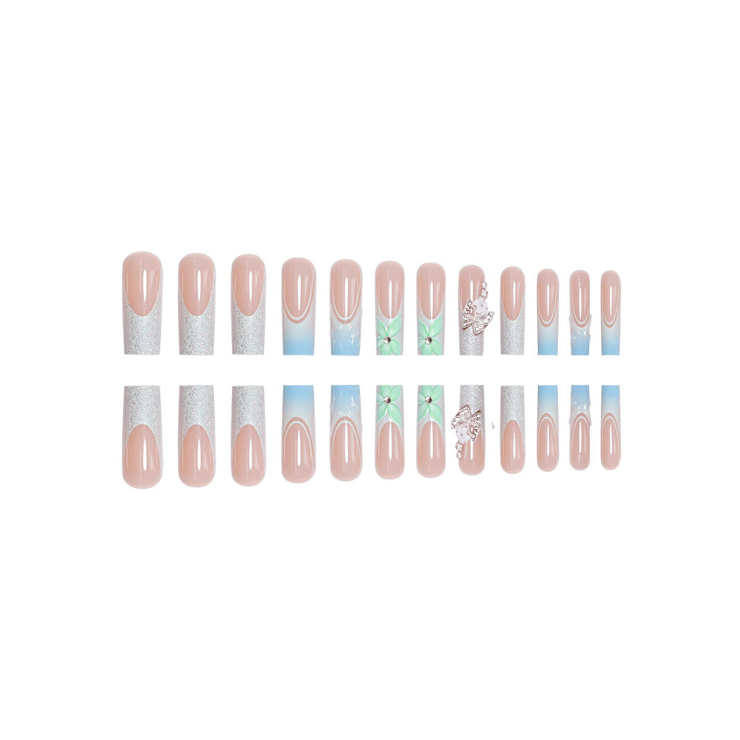 Artistic 3D Long Acrylic Nail Enhancements Bowlift