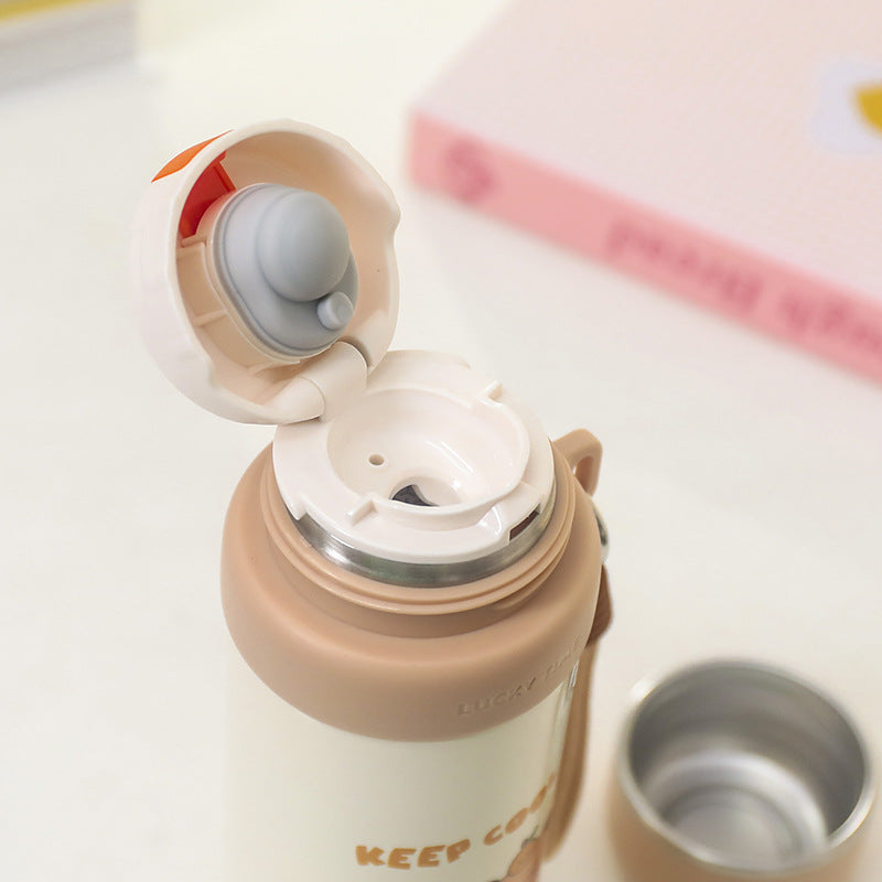 Women's Thermos Bottle in Playful Bear Design Bowlift