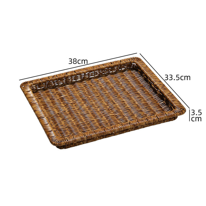 Unisex Rectangular Storage Basket made of braided rattan Bowlift