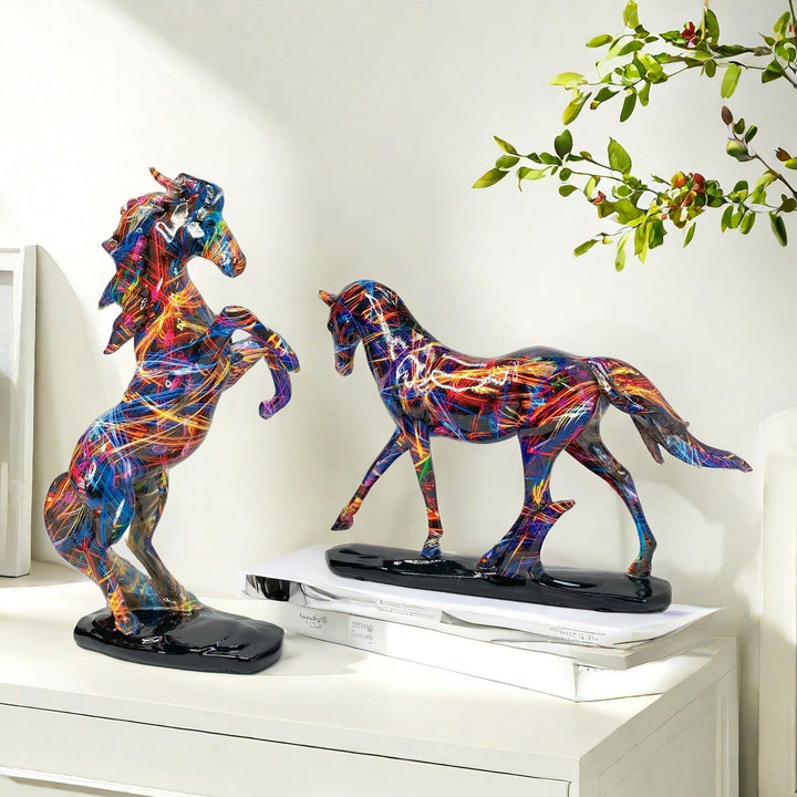 Artful Running Horse Sculpture Bowlift