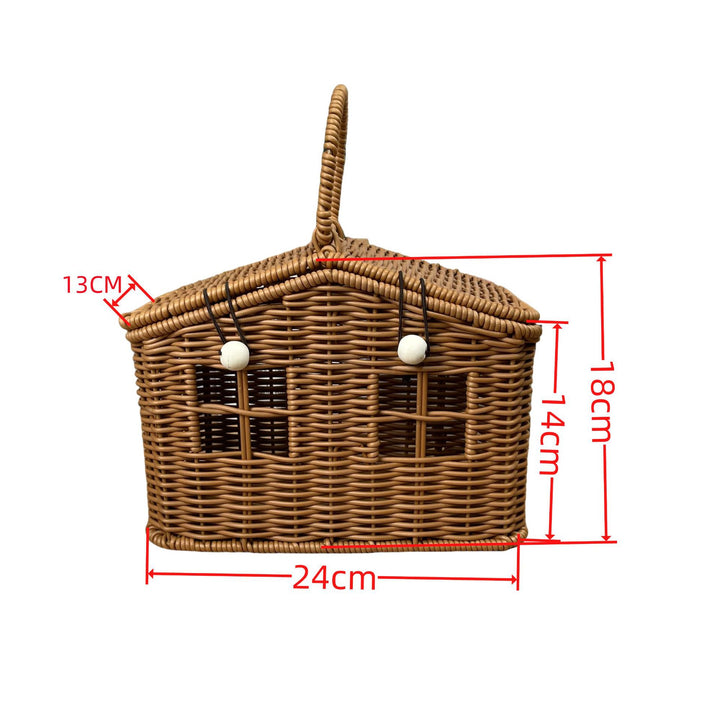 Women's stylish braided basket with rounded roof Bowlift