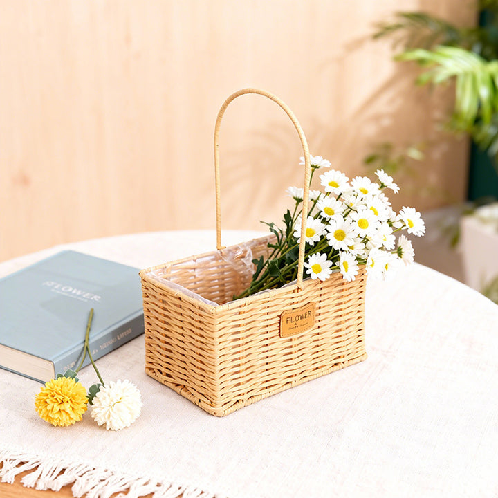 Decorative Wicker Storage Basket Bowlift
