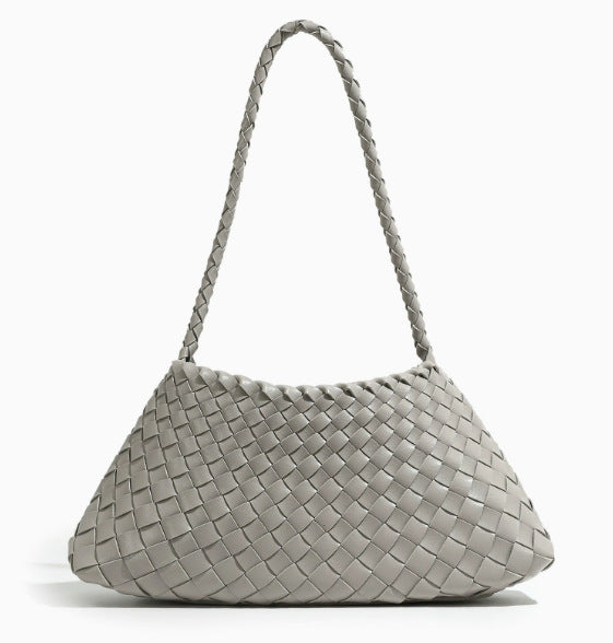 Textured Woven Shoulder Bag Bowlift
